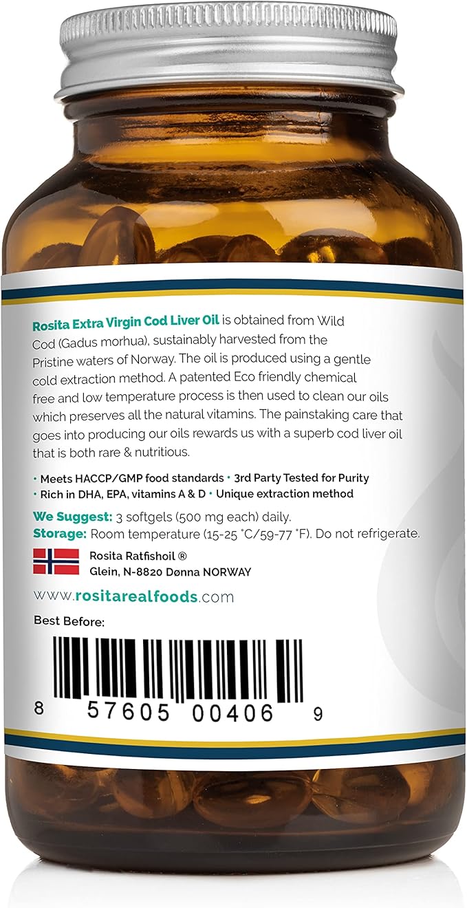 Rosita Extra Virgin Cod Liver Oil Softgels