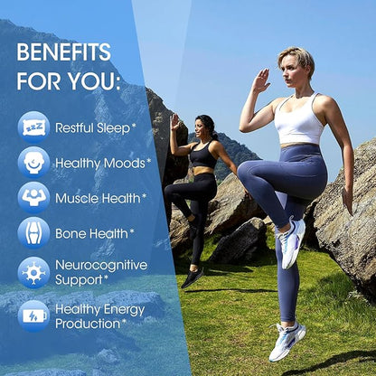 Magnesium Bisglycinate 100% Chelate, Maximum Absorbable Magnesium Glycinate Supplement for Restful Sleep, Energy Muscle Bone & Joint Support Non-GMO, Gluten-Free - 180 Capsules