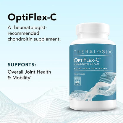Theralogix OptiFlex-C Chondroitin Sulfate - 90-Day Supply - Chondroitin Capsules - Support Healthy Joint Function and Mobility - Joint Support Supplement for Women & Men - NSF Certified - 180 Capsules