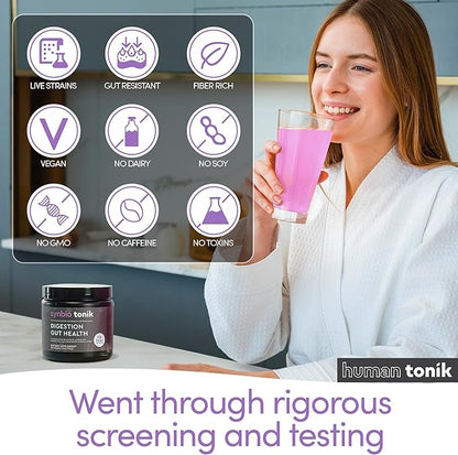 Synbio Tonik Prebiotics and Probiotics Powder | Berry Lemonade | Probiotics for Digestive Health | Daily Supplement | Improve Digestion and Bowel Motions | Boost Energy and Clarity |