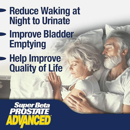 Advanced – Reduce Bathroom Trips, Promote Sleep, Support Bladder Emptying. Prostate Supplement for Men with Beta Sitosterol, not Saw Palmetto (180 Caplets, 3-Pack)