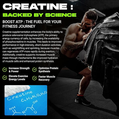 3-Month Supply Creatine Monohydrate Gummies 5g, Creatine for Women and Men, (120ct) Vegan, Sugar-Free, Gluten Free. Preworkout & Post Workout (Variety Pack: 90 Day Supply)