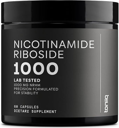 Nicotinamide Riboside 1000 mg – High-Potency NR Supplement & NAD Supplement – Stabilized NRHM Formula - 60 Vegan Capsules – Third-Party Tested