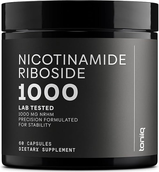 Nicotinamide Riboside 1000 mg – High-Potency NR Supplement & NAD Supplement – Stabilized NRHM Formula - 60 Vegan Capsules – Third-Party Tested