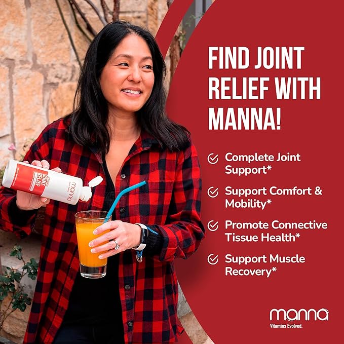 Manna Liposomal Joint Relief Supplement for Women & Men with Curcumin, Glucosamine, Chondroitin, MSM, Quercetin, Turmeric, for Joint Health, Swelling & Aches, Increase Range of Motion & Mobility