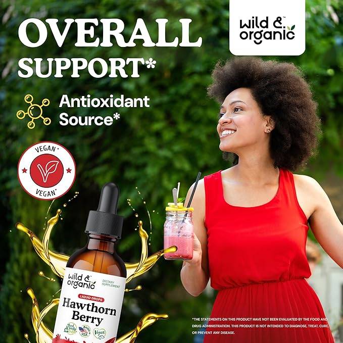 Wild & Organic Arjuna Tincture 2 fl oz & Hawthorn Berry Tincture 2 fl oz