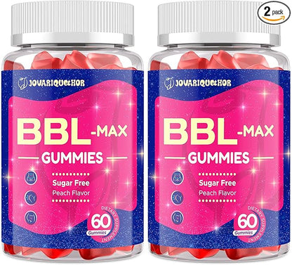 Booty Gummies for Women - BBL Gummies with Multivitamins and Herbal Extracts - Peach Flavor - 120 Count
