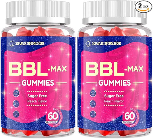 Booty Gummies for Women - BBL Gummies with Multivitamins and Herbal Extracts - Peach Flavor - 120 Count