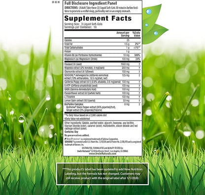 Irwin Naturals Power to Sleep PM Melatonin-Free - 50 Liquid Soft-Gels - Blend of Sensoril, Magnolia, Chamomile & More