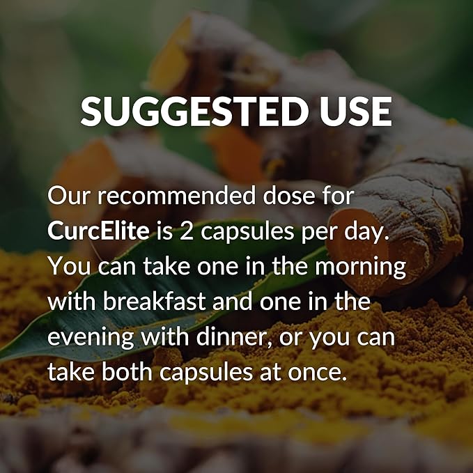 Mara Labs CurcElite Curcumin | Turmeric Extract 95% Curcuminoids | Vegan, No Fillers, and Non-GMO | 60 Vegan Capsules