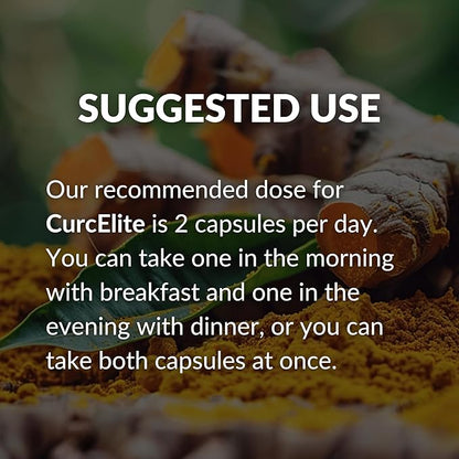 Mara Labs CurcElite Curcumin | Turmeric Extract 95% Curcuminoids | Vegan, No Fillers, and Non-GMO | 60 Vegan Capsules