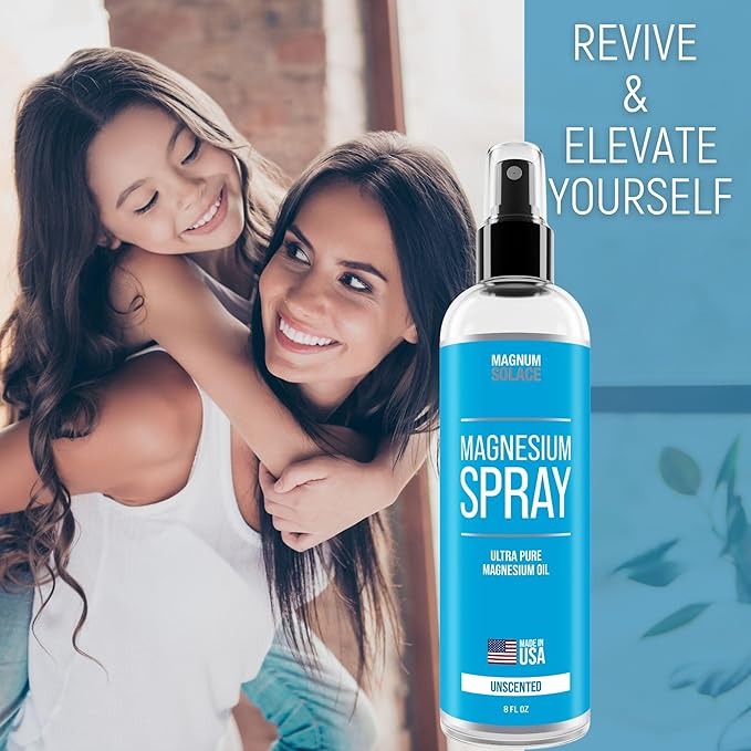 Magnesium Spray - Magnesium Oil for Feet - Big 12 oz USP Grade Pure Magnesium Oil Spray - Made in USA Since 2008