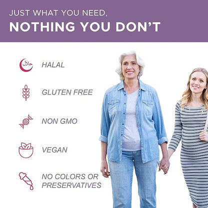 Noor Vitamins Halal Womens Multivitamin & Mineral I Once Daily Vitamin Supplement I Vegan | Supports Energy, Immunity, Metabolism, Healthy Appearance and Stages of Motherhood I 2-Month Supply