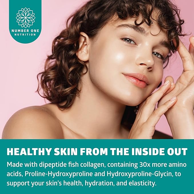 Premium Marine Collagen Dipeptides with Hyaluronic Acid, Vitamin C, Theaflavin and Copper, Collagen Supplement for Women and Men for Radiant Skin, Hair & Nails, Gluten Free and Non-GMO, 120 Veg Caps