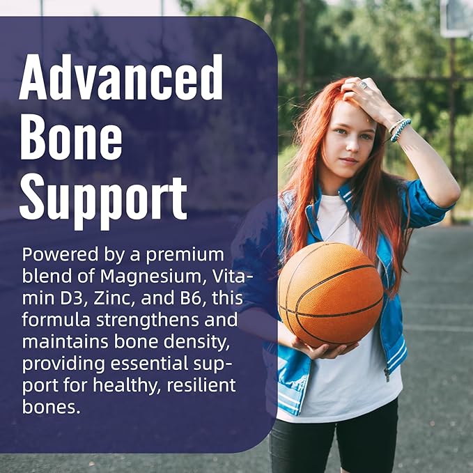 Magnesium Glycinate 500 mg for Adults - Plus D3,B6 & Zinc - Magnesium Glycinate Gummies,High Absorption - Support for Relaxation,Brain,Bone & Immunity Health - Sugar Free - 120Cts