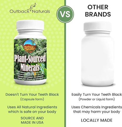 Fulvic Humic Mineral Blend of Plant-Sourced Trace Minerals, Electrolytes, Gut Health, Cognitive & Immune Support, Pure Vitality Formula for Strength - - 120 Capsules