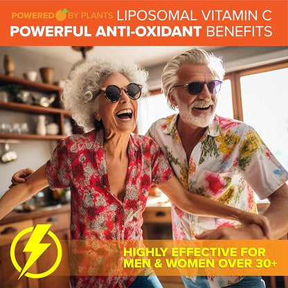 Liposomal Vitamin C Capsules 1500mg Buffered High Absorption VIT C, Immune System & Collagen Booster, 1500 mg High Dose Fat Soluble Immunity Support Ascorbic Acid Supplement (200 Capsules) Vegan