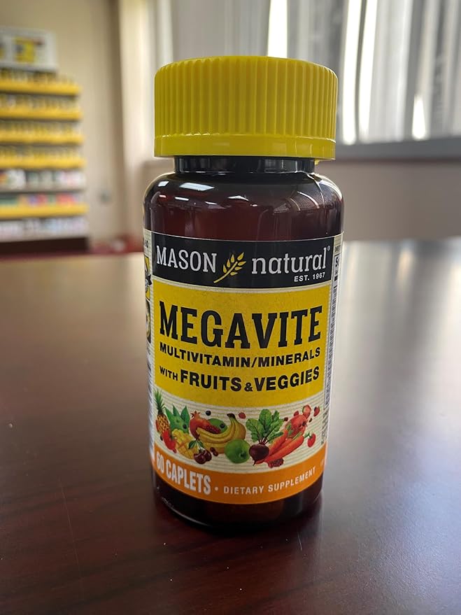 MASON NATURAL Vitamin Megavite Fruits and Veggies Mineral Formula, 60 Count