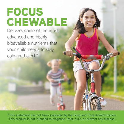 DAVINCI Little Children’s Bundle: Calm (Fruit Punch, 1oz) & Focus Chewable (Orange, 90 Tabs) - Helps Support Brain Health & Sleep for Kids*
