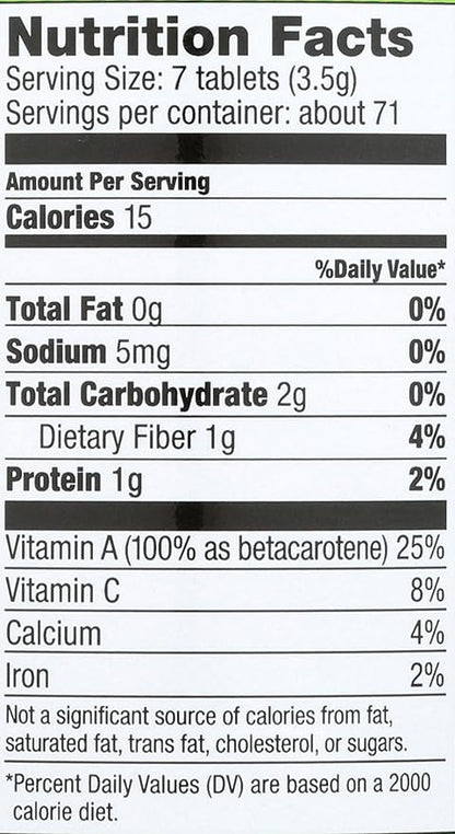 PINES Organic Alfalfa, 500 Count Tablets