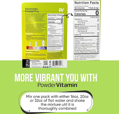 Electrolytes Powder Plus, Keto, Variety Pack A, Sugar Free, Pink Himalayan Salt, 1000mg Potassium, 120mg Calcium, 120mg Magnesium, Non-GMO, Zero Calories, (16 Hydration Packets)