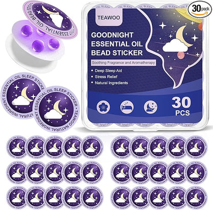 Sleep Patches for Adults and Kids, Goodnight Sleep Oil Bead Patches (30 PCS, Serving Up to 120 Nights), Upgraded Sweet Dream Formula with 100% Natural Plant Ingredients
