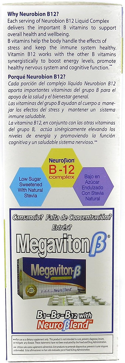 Neurobion Vitamin B12 Complex 16 Oz Liquid Citrus Flavor 2 Pack