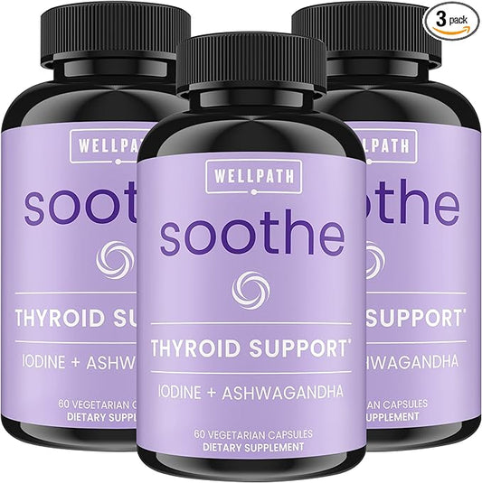 Soothe Hormone Balance for Women + Thyroid Support for Women (3-Pack) | Cortisol Manager, Mood Support, & Metabolism Booster | Adrenal Support | Rhodiola, Selenium, Iodine | Adaptogens, 180 ct