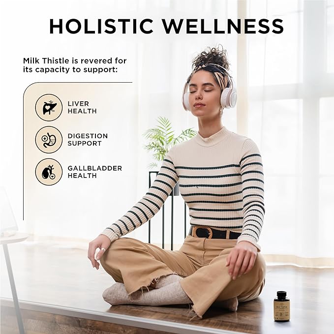 Premium Milk Thistle 900MG Liver & Kidney Support - Detox & Digestive Health Aid - Non-GMO Formula - Supporting Optimal Digestion - 120 Tablets