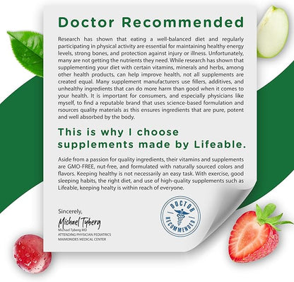 Lifeable Biotin Gummies | 10,000mcg | Great Tasting Hair Skin and Nails Gummies | GMO-Free Vegan Biotin Supplement | Hair Skin and Nails Vitamins for Women | 90 Gummies