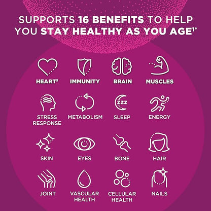 Centrum Age Defy for Women, All-in-1 High Potency Multivitamin + Healthy Aging Supplement, Multivitamin Blend with Resveratrol, and Niacin for NAD+ Level Support, Aluminium Bottle, 56 Tablets