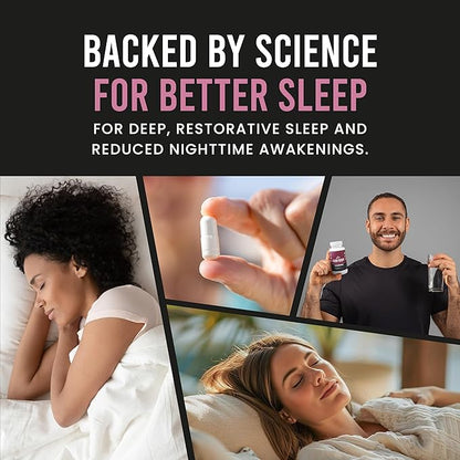Natural Sleep Aid for Adults, Sleep Supplement, Natural Calm, Melatonin with L-Theanine, Magnesium Glycinate, Ashwagandha, GABA, 5-HTP, Vitamin D & Niacin (30 Day Supply)