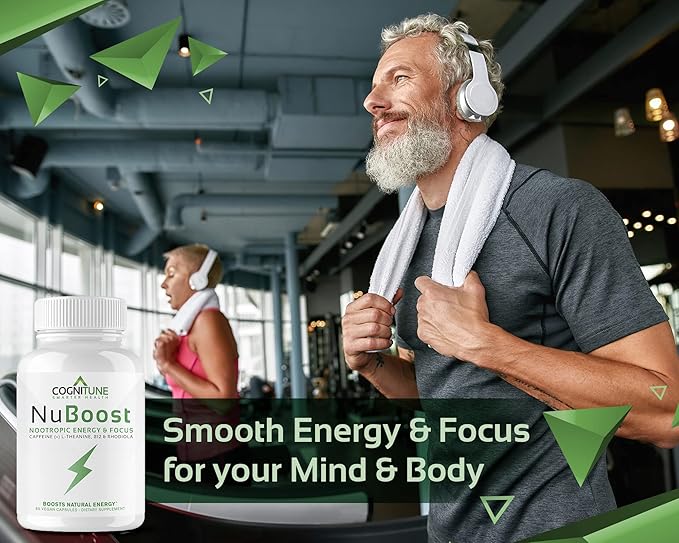 Energy & Focus Supplement - Caffeine L-Theanine, Vitamin B12, Rhodiola + BioPerine for Absorption, No Crash, Jitter Free 100mg Caffeine Pills, Clean Nootropic Brain Booster