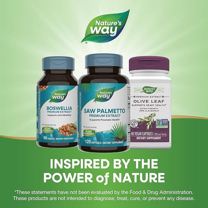 Nature's Way Saw Palmetto Premium Extract, Prostate Health Support for Men*, 160 mg per Serving, 120 Softgels (Packaging May Vary)