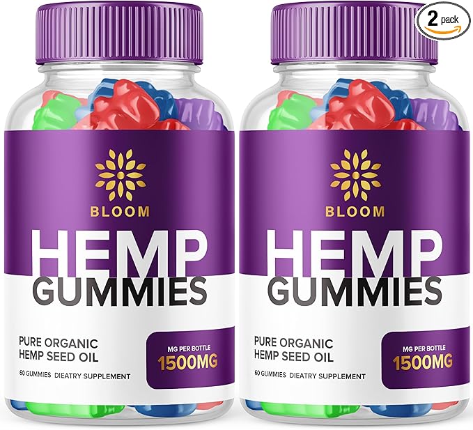 (2 Pack) Bloom Hemp Gummies - Official Formula - Bloom Gummies with Hemp Advanced Strength Performance Hemp Blend Formula, Big Size Bloom Gomitas with 25mg Hemp Extract, Great Taste (120 Gummies)