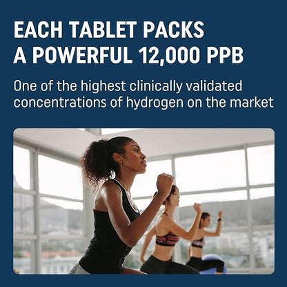 Molecular Hydrogen Tablets for Drinking Water with Magnesium | Highest Concentration H2 12,000 PPB | Energy Booster, Enhance Performance & Recovery | Made in USA, 30 Tablets (Raspberry)