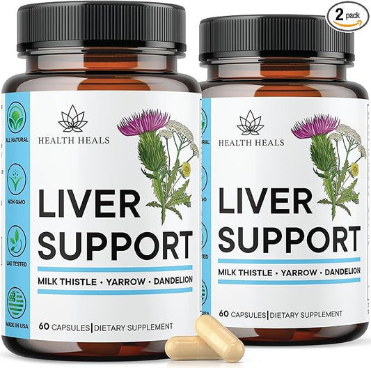 Liver Cleanse & Repair Formula - Herbal Liver Support Supplement with Milk Thistle Dandelion Root Turmeric, Artichoke Extract for Liver Health - 120 Count