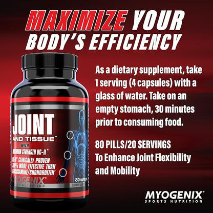 Joint & Tissue Supplement - Enhanced Supplement, Now with 500% More Joint Muscle Supplements, Joint Vitamins for Men (240 Caps)