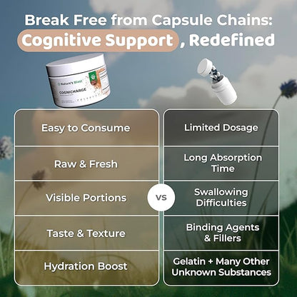 CogniCharge Brain Supplements for Memory, Focus & Clarity - with Bacopa Monnieri Extract, Guarana Powder, Niacin, L-Tyrosine, Alpha GPC, GABA & More - 3.63 Oz - 30 Servings - Cocoa Mist Flavor