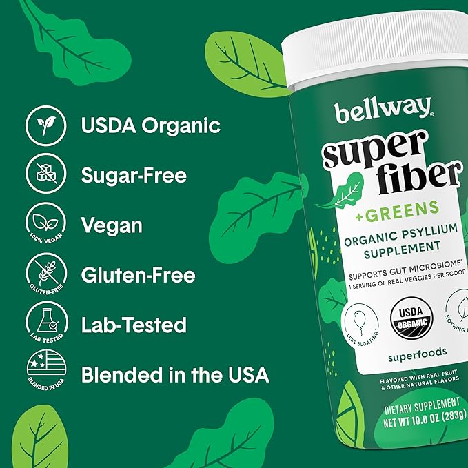 Bellway Super Fiber Powder + Collagen, Strawberry Lemonade Super Fiber + Greens Bundle