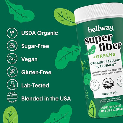 Bellway Super Fiber Powder + Collagen, Strawberry Lemonade Super Fiber + Greens Bundle