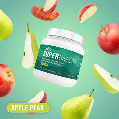 Supergreens - Premium Superfood Greens Drink Mix with Chlorella, Moringa, Spinach, & Broccoli + Digestive Enzymes - Nutrient-Packed Greens Powder Superfood for Wellness(30 SRV)