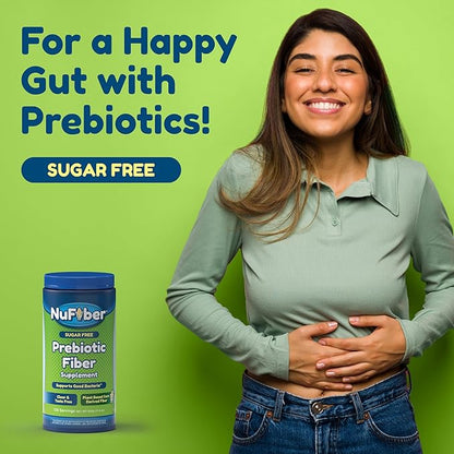 Fiber Supplement, Daily Prebiotic Fiber, 125 Servings, Clear, Grit & Taste Free, No Gluten & Sugar, Plant Based Corn Powder to Support Digestive & Gut Health