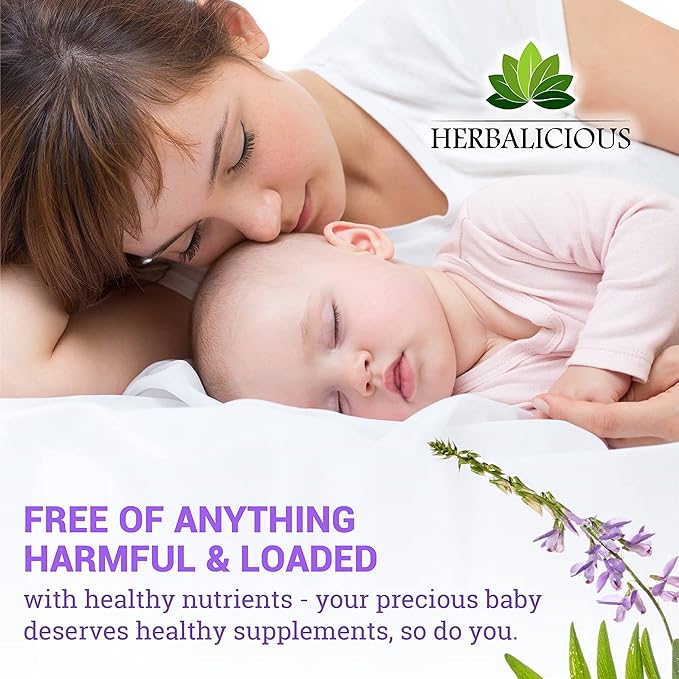 Goat’s Rue Capsules 1000mg - Natural Goats Rue Herbal Supplement - Natural Galega Officinalis for Breast Feeding - Breastmilk Production Food Supplement Support - 100 Caps