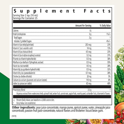 Floradix Kinder Love Children's Multivitamin - Liquid Multivitamin for Kids with Vitamins A, C, D & E, Calcium & More - Vegetarian, Non-GMO, Gluten-Free - 8.5 fl oz