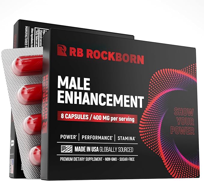 Herbal Supplement for Men’s Health with Horny Goat Weed and Tribulus Terrestris - Made in USA - 8 Capsules