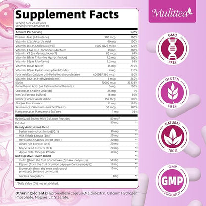 Multivitamin for Women-Hair, Skin and Nails Vitamins for Women-Methylated Multivitamin-Vitamins A,C,D,E, Biotin, Folic Acid-Bloom Energy and Help Focus-with 30+ Nutrients-120 Count