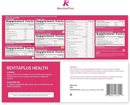 Multivitamin for Women with Vitamin A,B,C,D3,E,K2,Biotin, Collagen,Krill Oil,Cranberries Supports Energy,Wellness,Beauty and Immune - Vitamin Packs for Women Health 2 PCS-60 Packs