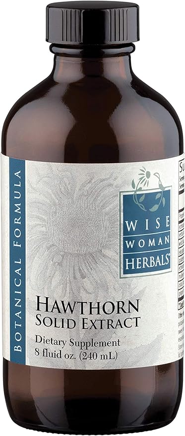 Wise Woman Herbals – Hawthorn Berry Solid Extract - Extra Strength 4:1 Liquid Extract - Alcohol-Free - for Cardiovascular Health and Heart Function - 8 oz