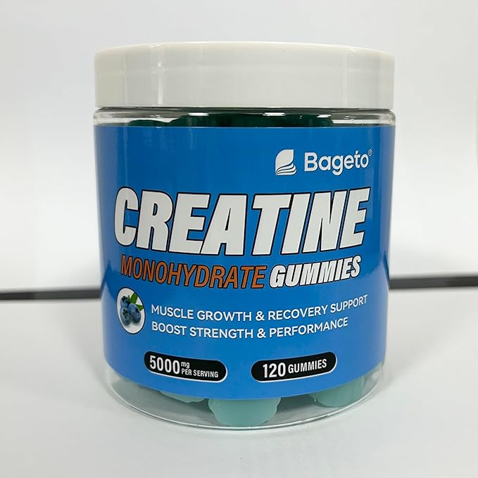 Creatine Monohydrate Gummies 5000mg for Men & Women, Gomitas de Creatina 5g Creatine Monohydrate, 0g Sugar Chewables Creatine Pre-Work Out for Muscle Strength, Vegan,120 Count, Blueberry Flavor